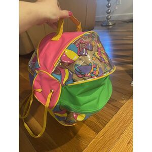 Vintage Girls Beach Ball Vinyl Bag Sunglasses‎ Hearts Stars Girly Shoes 90s RARE